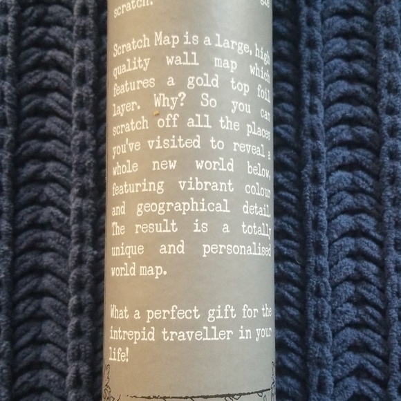 NWT Scratch Off World Map Travelers Wall Art - Picture 3 of 4